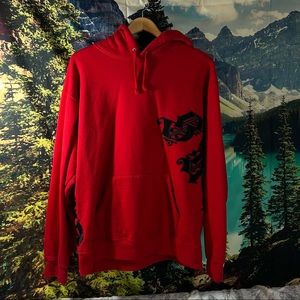 Supreme Old English SS 2021 Red & black Hoodie NWOT Size Large in Mens